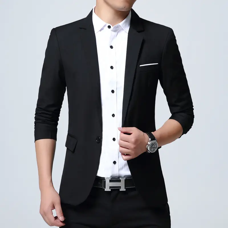 Men's Smart Casual Suit Blazers Slim Fit Suit Coat