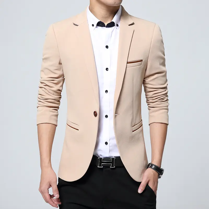 Men's Smart Casual Suit Blazers Slim Fit Suit Coat