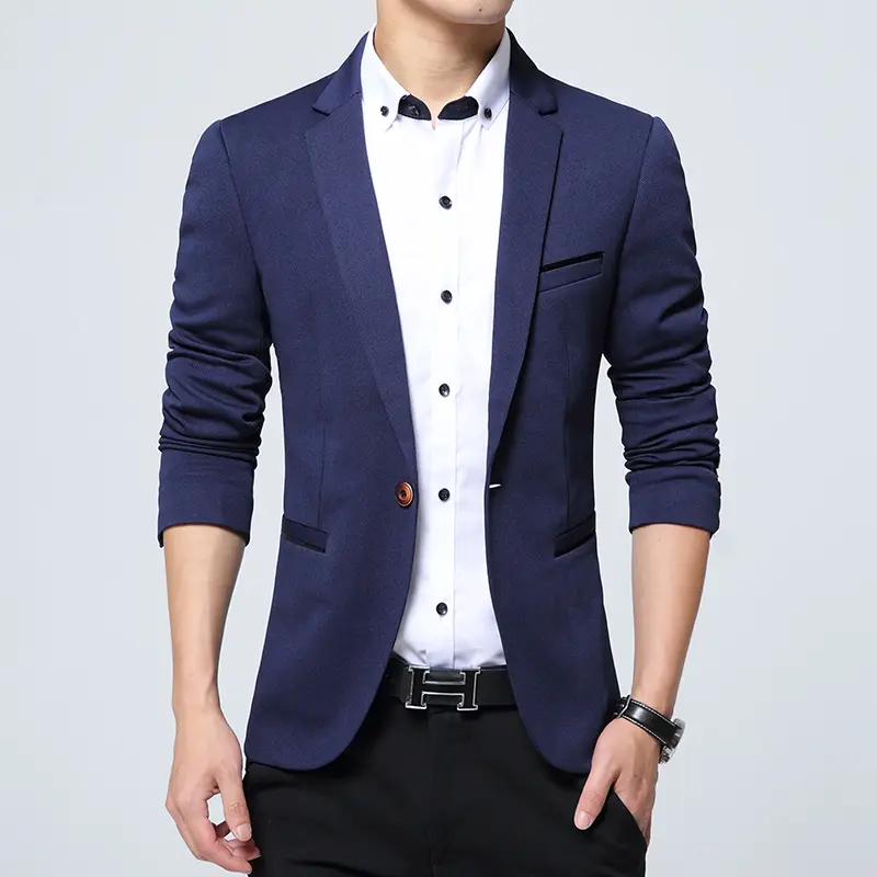 Men's Smart Casual Suit Blazers Slim Fit Suit Coat
