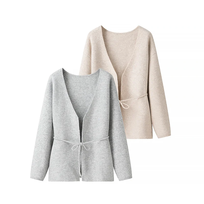 Ladies Simple Cardigan With Sweater