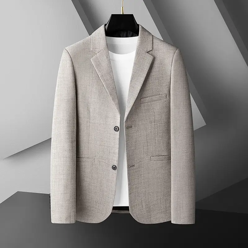 Men Suit Coat Turn Down Collar Single-breasted  Bu...