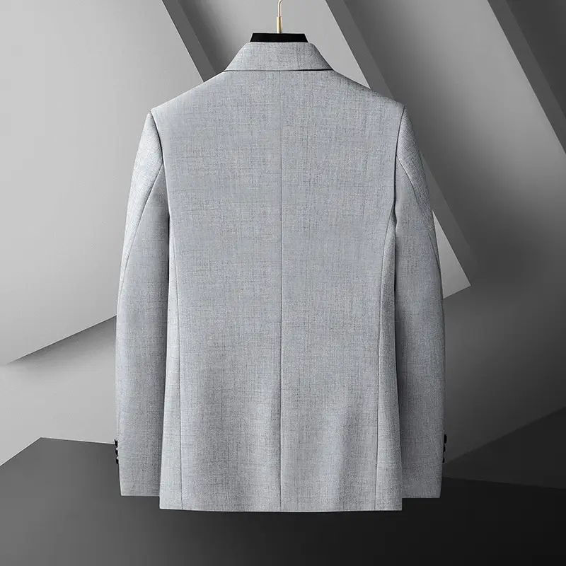 Men Suit Coat Turn Down Collar Single-breasted  Business Office Men Outerwear