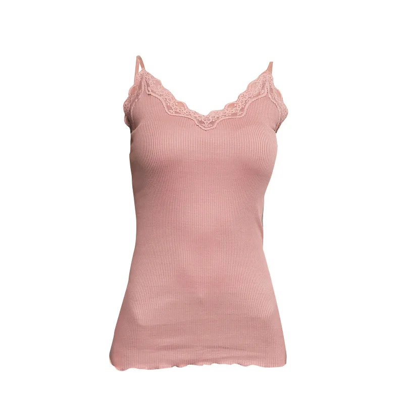 Camisole Women Knit Tank Top Strap Elastic Slim Basic Vest