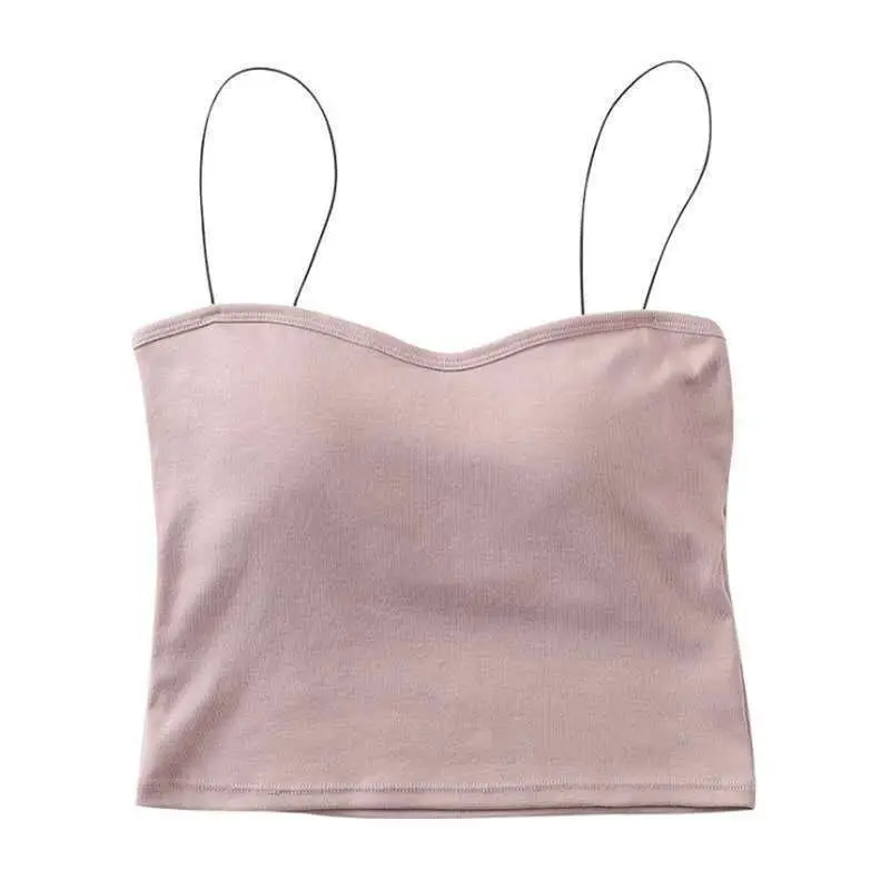 Women Vest Tops Bustier With Pads Soft Elastic Wear-resistant Vest