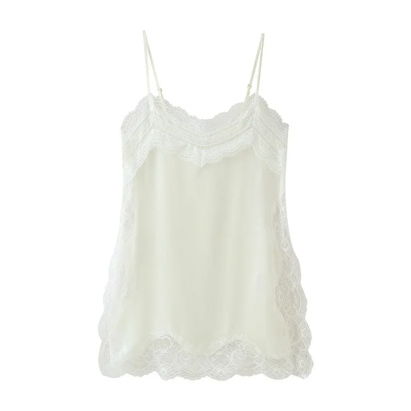 Women High Low Tops Spaghetti Strap Side Slit Asymmetrical Cami Top