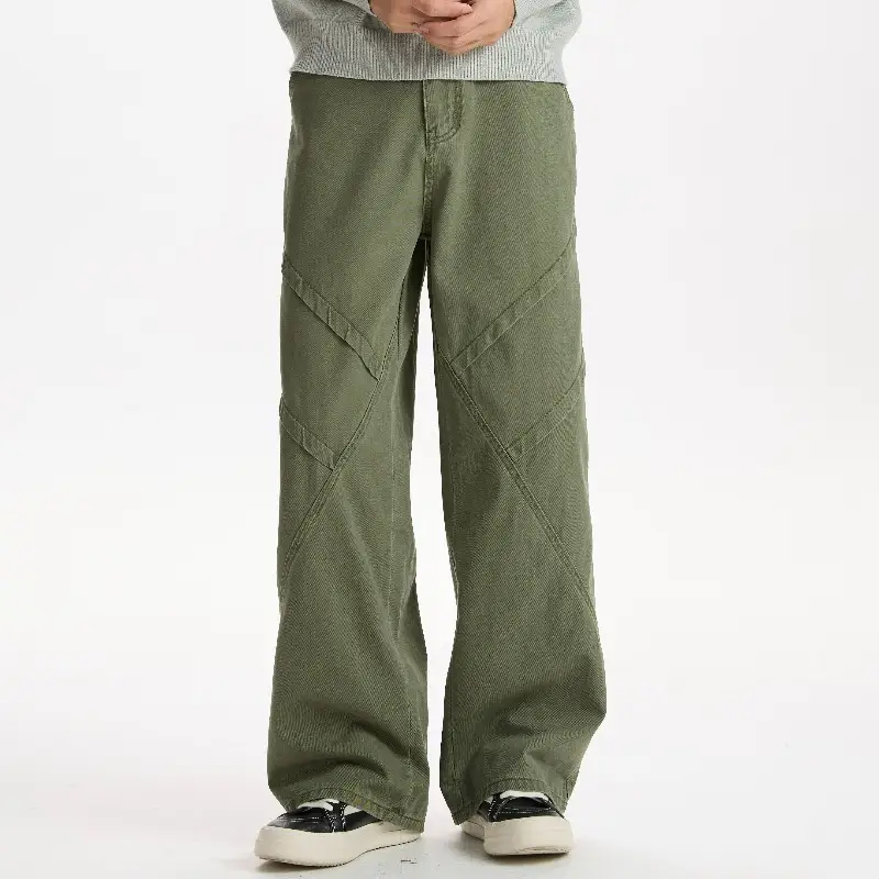 Retro Wide Leg Jeans Men's Trendy Loose Floor-Length Pants Casual Jeans