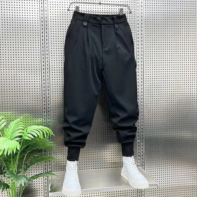 Men's Solid Color Harem Pants Leisure Suit Trouser