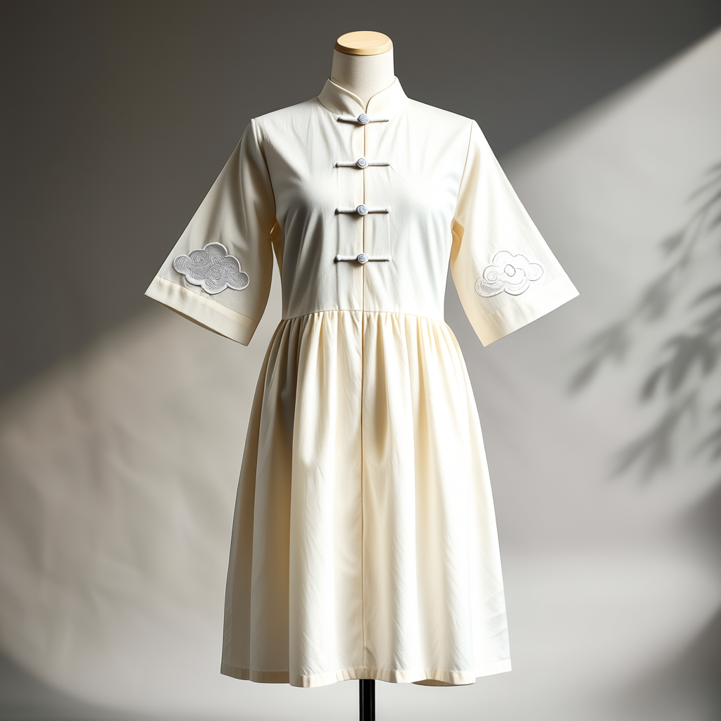 Cloud Embroidered Traditional Dress
