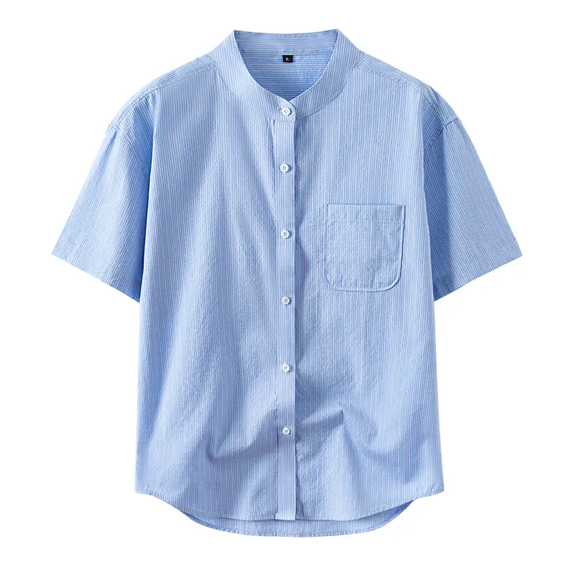 Men's Short-Sleeved Shirt Business Casual Striped Shirt