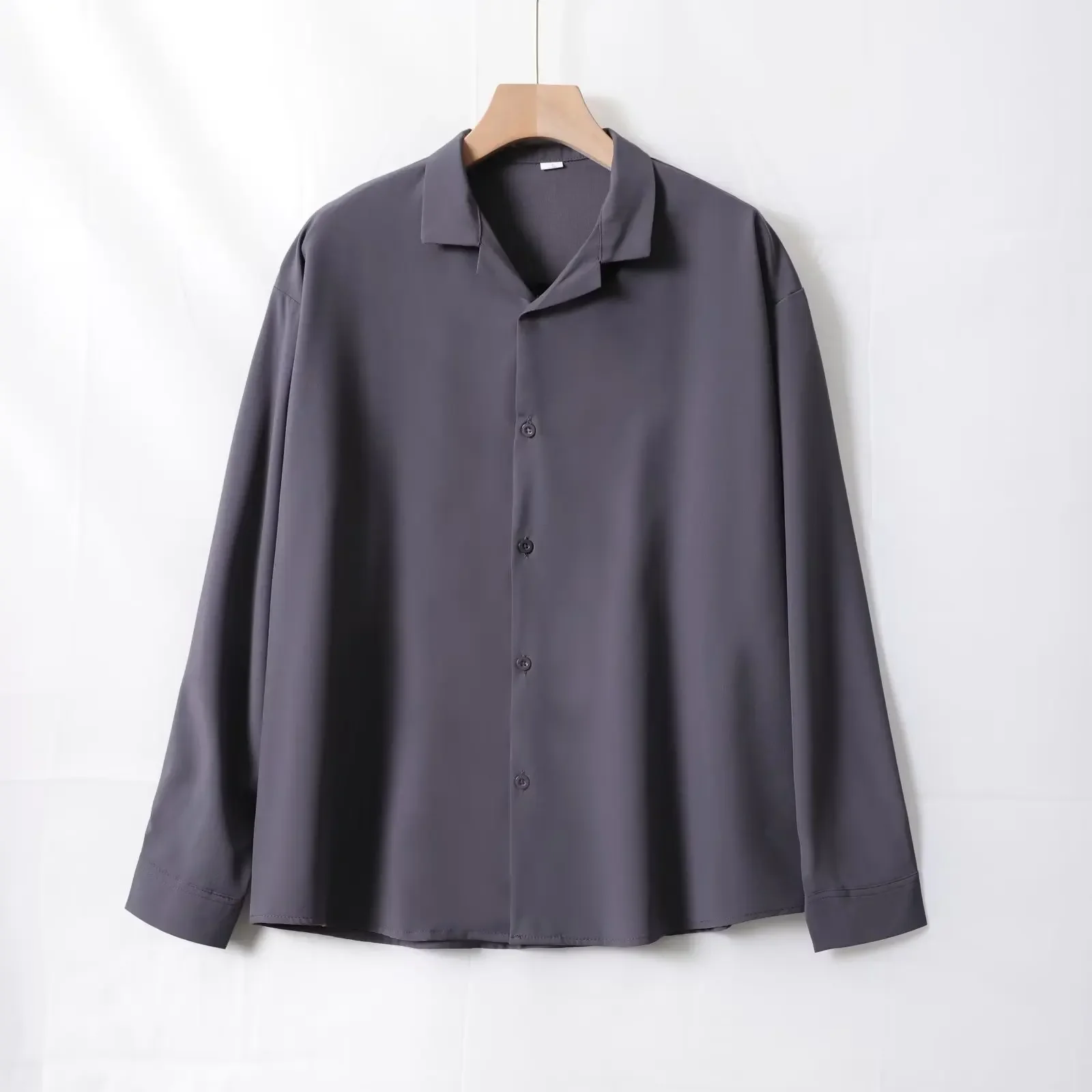Fashion Men's Shirt New Loose Casual Long-sleeve Lapel