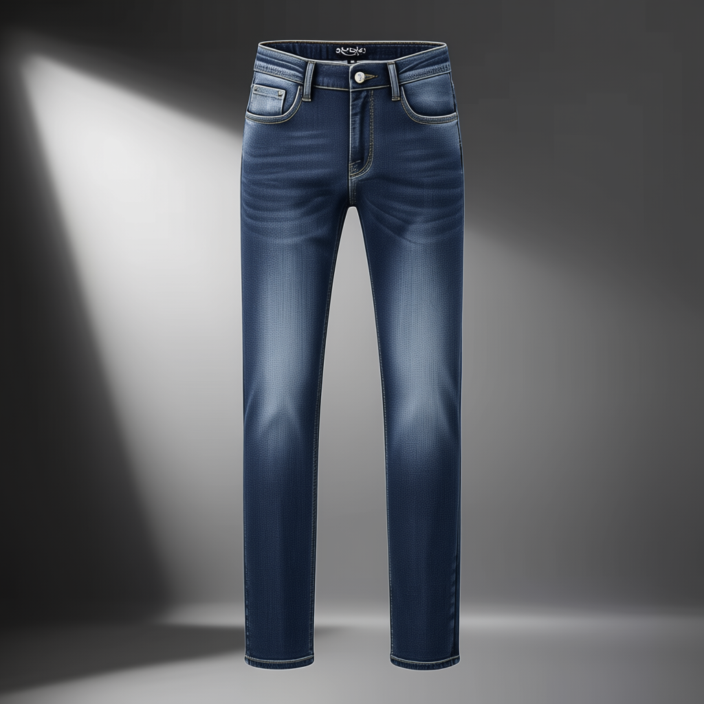 Casual Jeans For Men Slim Straight Long Trousers