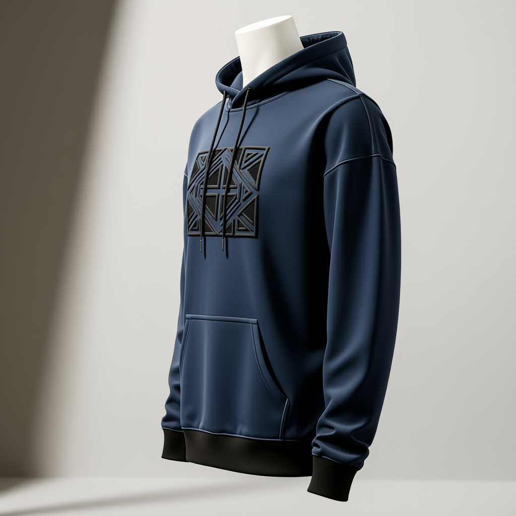 Stereo Pattern Hoodie For Men