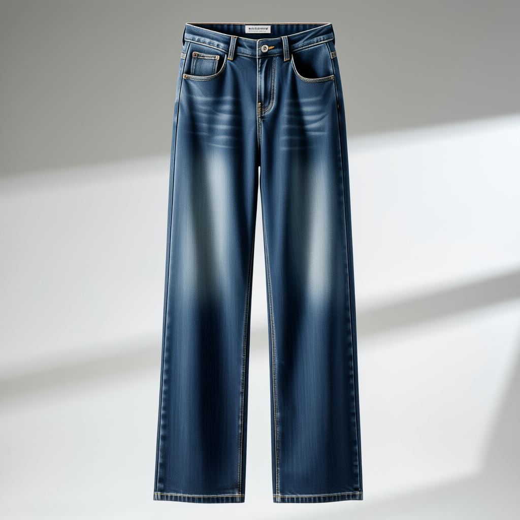 Fashion Men's Wide-Leg Jeans Straight Cut