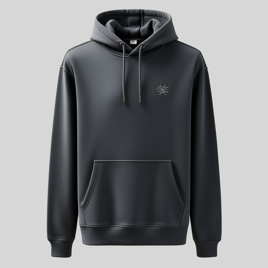 Plain Color Hooded Sweatshirt For Men Fashion