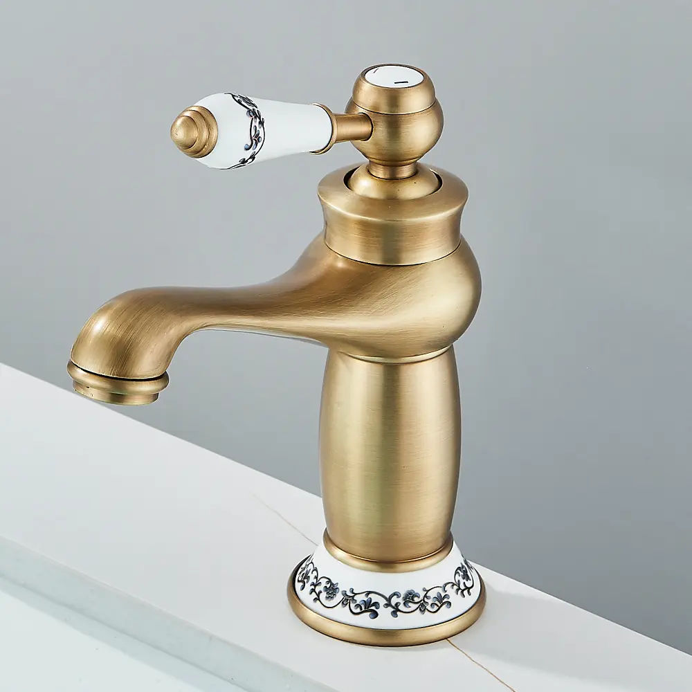 Basin Faucet Single Handle Mixer Tap Hot Cold Water Bathroom Sink Faucet