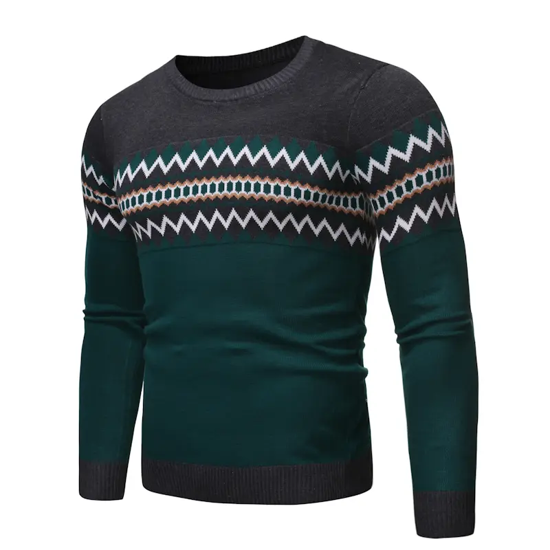 O-Neck Knit Pullovers Men Fashion Casual Knitted Sweater Slim Fit Knitting Men Striped Pullover Sweaters