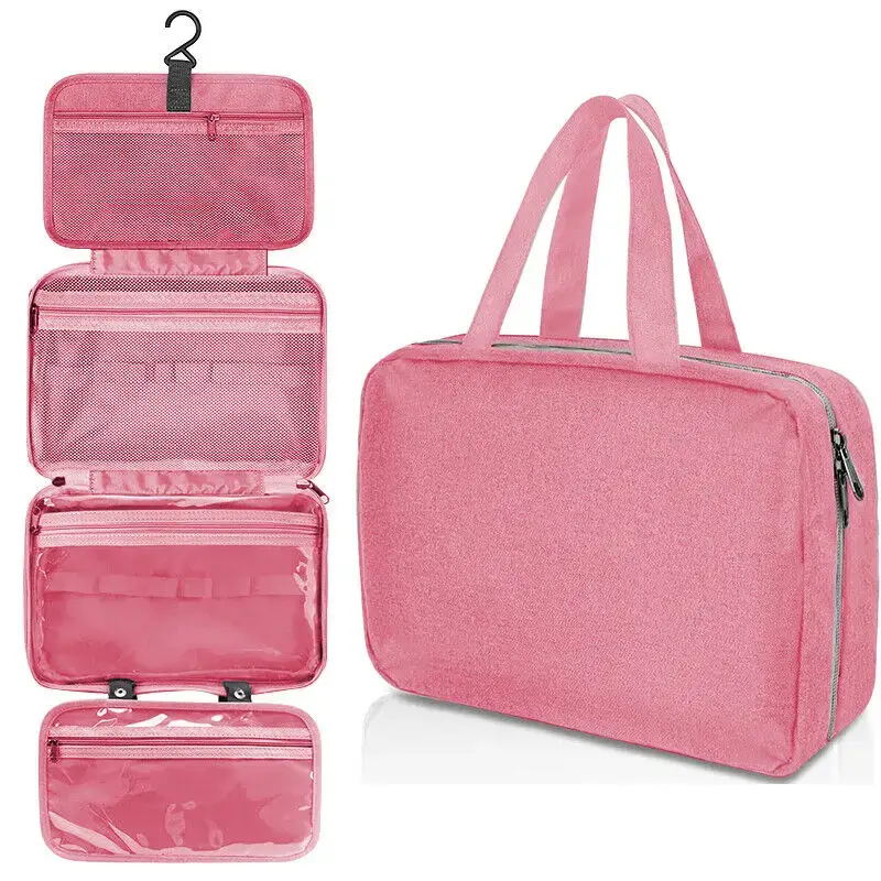 Large Hanging Hook Toiletry Bag Travel Folding Waterproof Handbag Makeup Cosmetic Razor Storage Organizer Case Bathroom Supplies