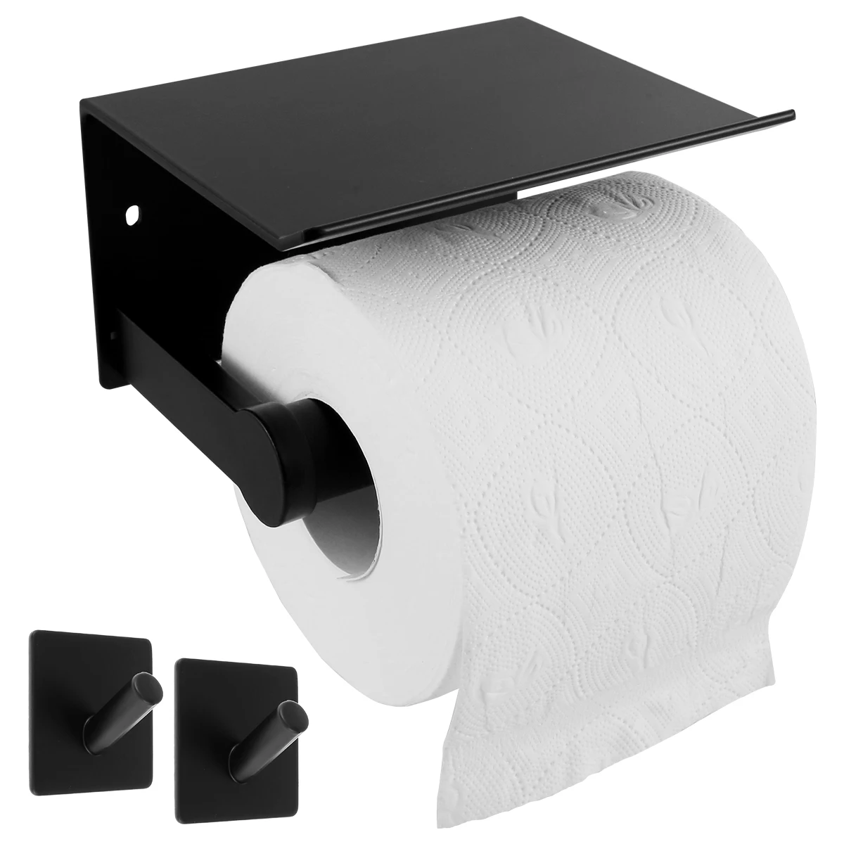 Wall Mounted Toilet Paper Holder Storage Rack