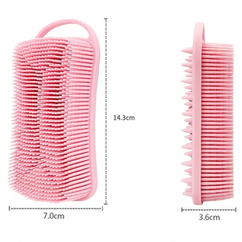 Silicone Body Scrubber 2-in-1 Body Brush and Hair Scalp Massage Brush