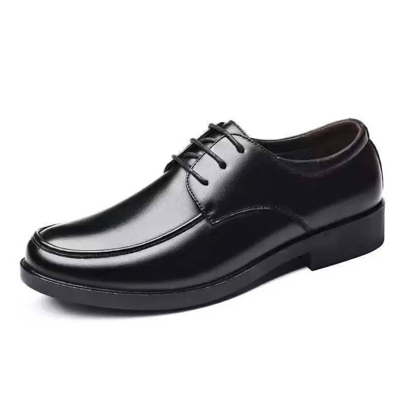 Men Casual Leather Shoes Soft Bottom Business Formal Wear-Resistant Anti-Slip Fashionable Shoes