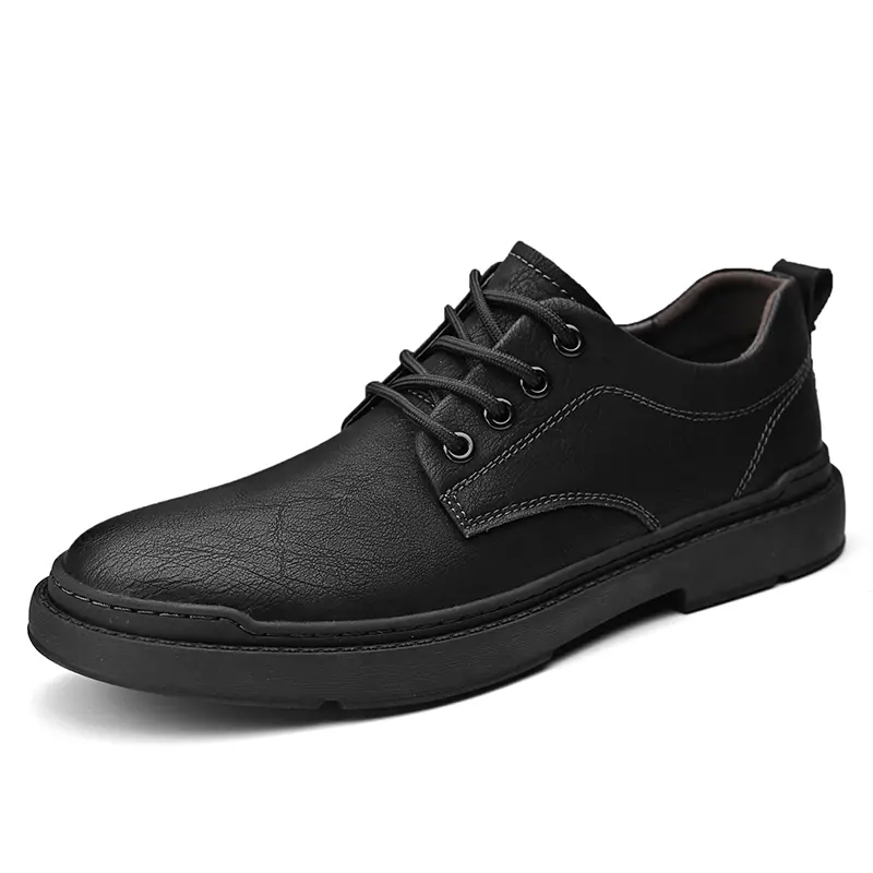 Casual Men Retro Leather Shoes Fashion Style Anti-Skid