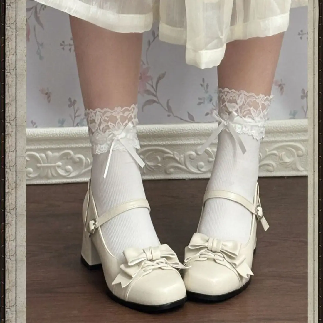 Cute Round-Toe Bow-Adorned Low-Cut Shoes With Chun...