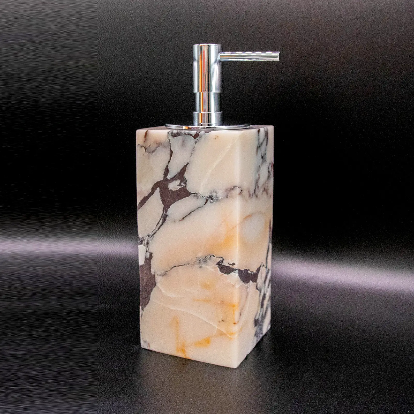 Natural Marble Soap Dispenser Vintage Refillable H...
