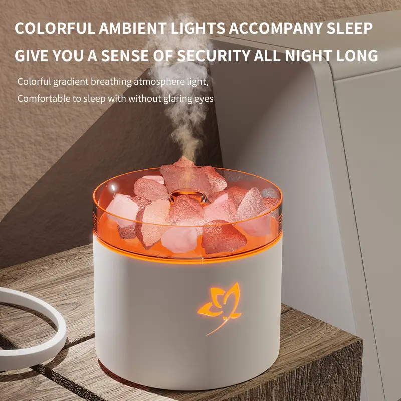 Crystal Salt Stone Aroma Diffuser Colored Ambient Light