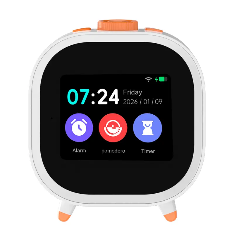 AI Voice Smart Alarm Clock with WiFi AI Assistant LED Voice Control Bedside Digital Clock