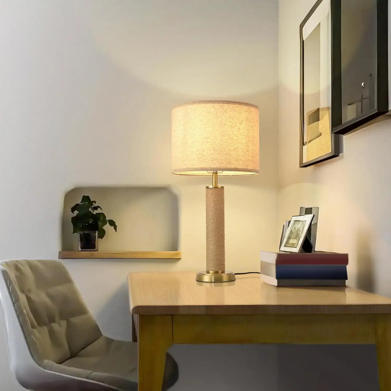 Touch Control Table Lamp for Bedroom Bedside Dimmable LED Reading Light