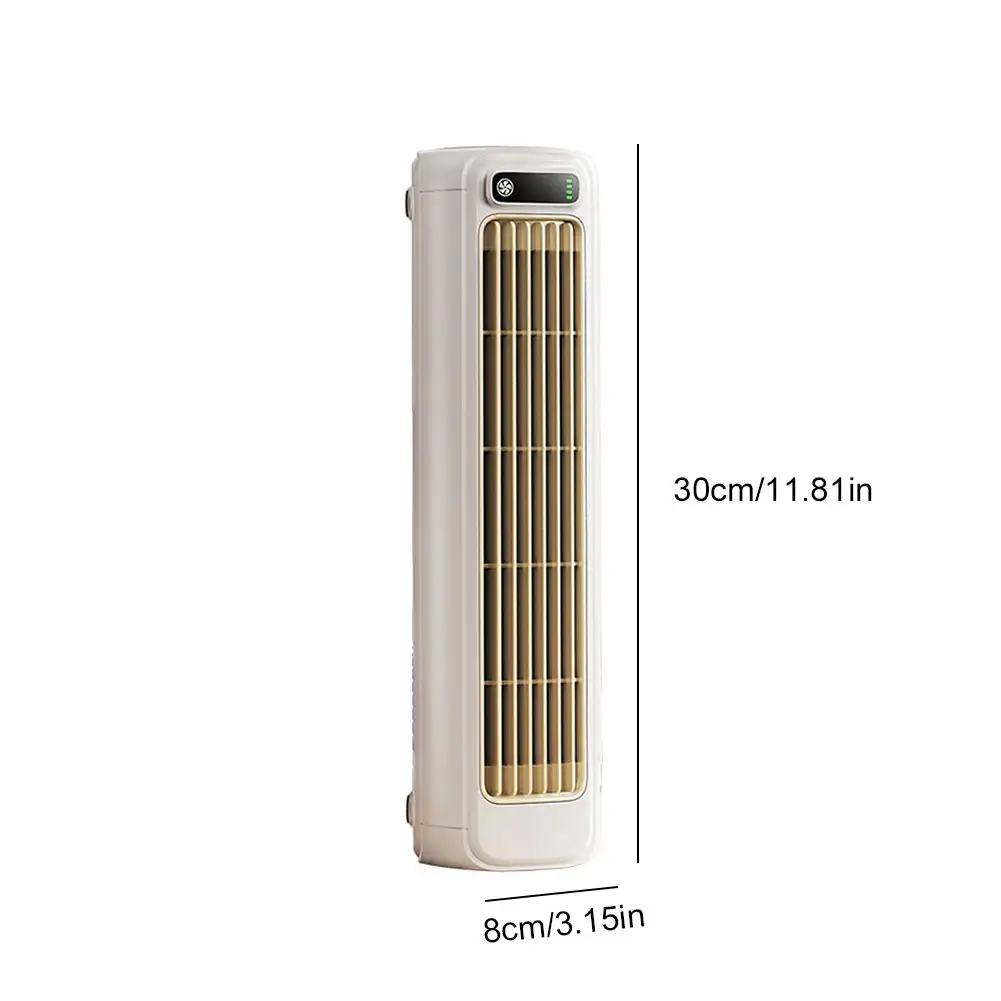 USB Charging Bladeless Tower Fan Portable Wall Mou...