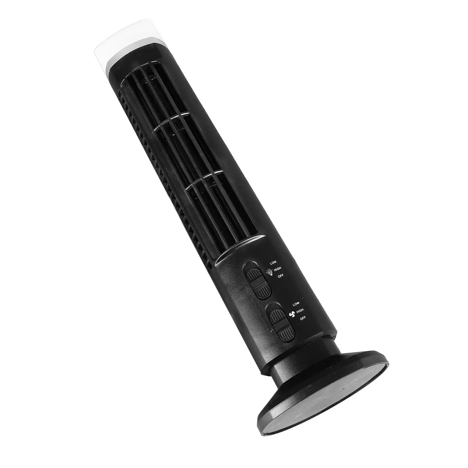 Bladeless Tower Fan Lighted Desk Table Fan Portable USB Cooling Fan