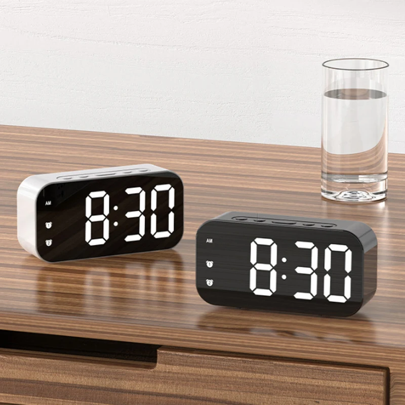Sonic LED Digital Alarm Clock Plug In Dual Alarm with Temperature Display 12 24H Format