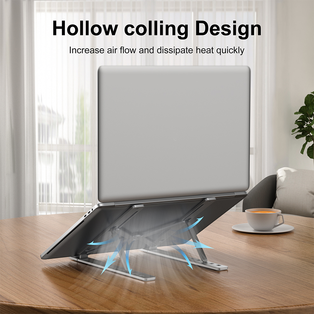 Foldable Aluminum Laptop Stand Computer Metal Holder Folding Laptop Holder Desktop Stand