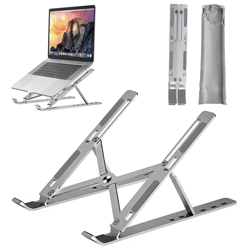 Foldable Aluminum Laptop Stand Computer Metal Holder Folding Laptop Holder Desktop Stand