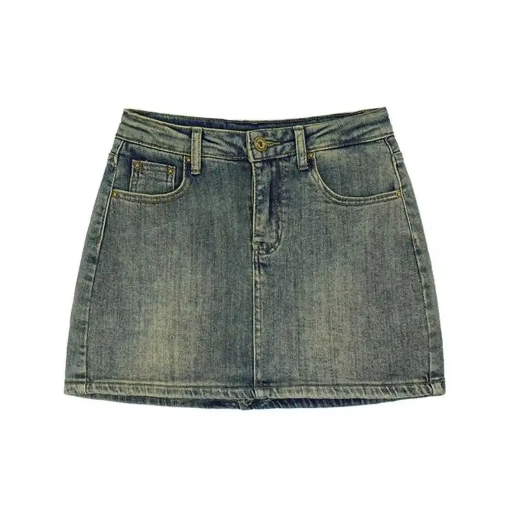 Fashion High Waist Mini Skirt Retro Slim Fit Short...