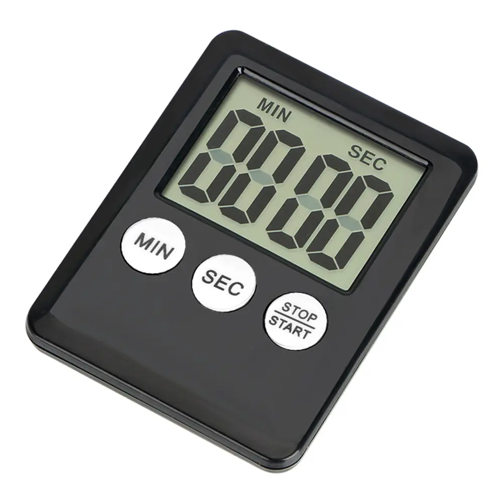 Alarm Clock Square Large LCD Digital Screen with Magnet Count Up Countdown Thin Simple Fashion Timer