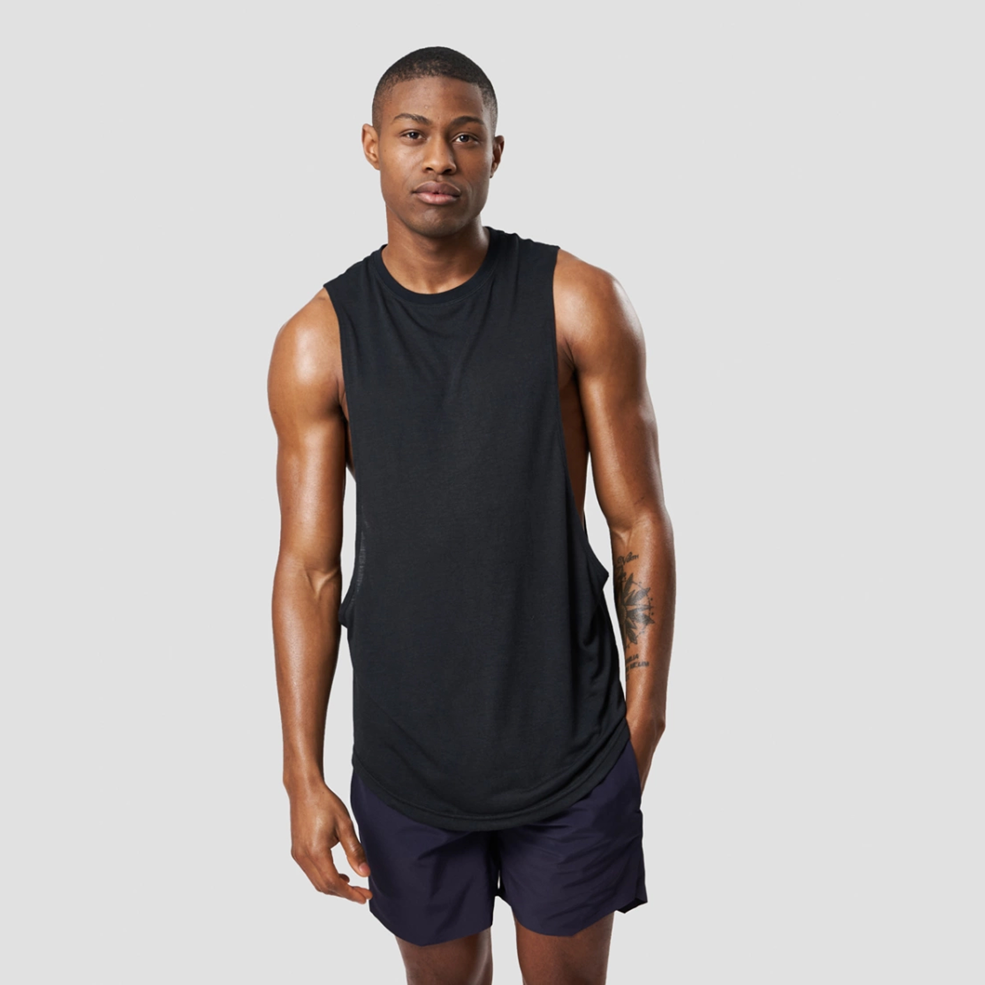 Stylish Men's Casual Solid Tank Tops Breathable Lightweight Stretchable Cotton