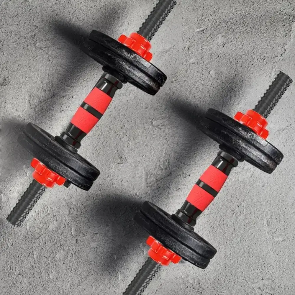 Pvc Dumbbell Bar Fitness Equipment Home Gym Accessories Barbell Buckle Durable Spin-Lock Collars Threaded Dumbbell Handles