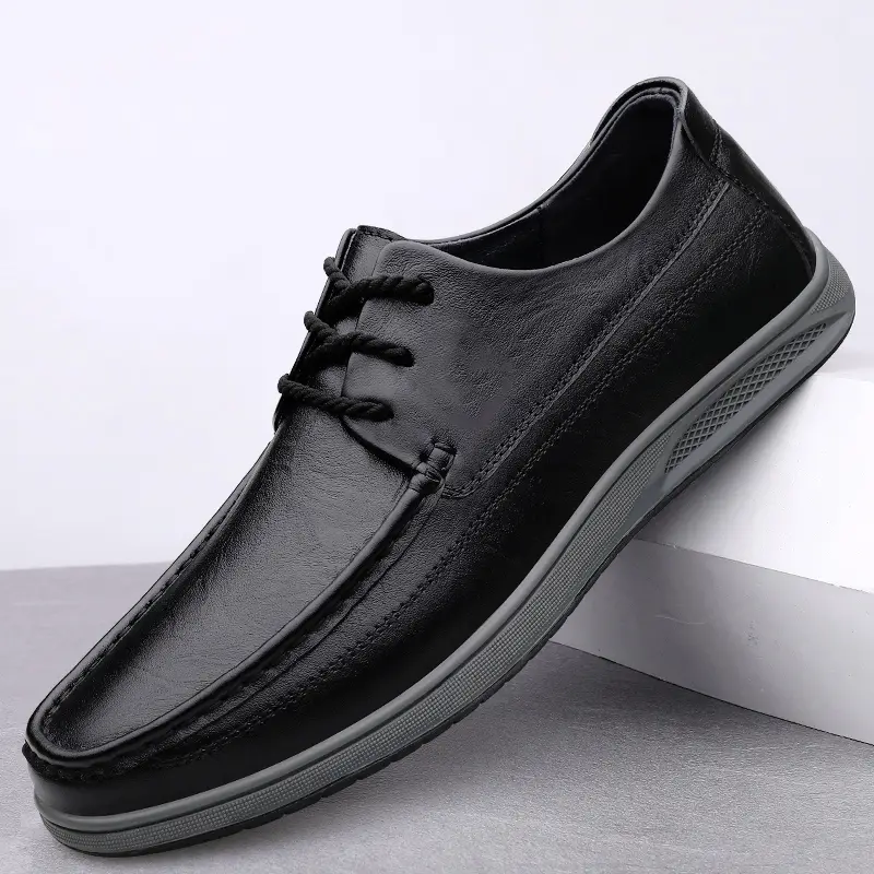 Men Casual Footwear Genuine Leather Business Leath...