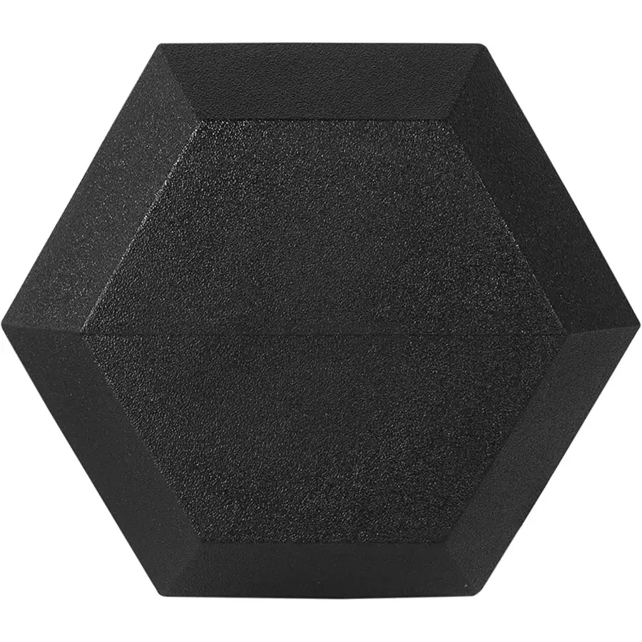 Rubber Encased Hex Dumbbell, Hand Weights With Anti-Slip Cast For Exercise & Fitness, Weights Dumbbells 30lb Single