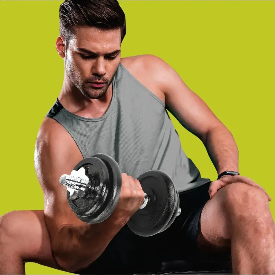 40lb Adjustable Dumbbell Set Secure Grip Adjustable Weight