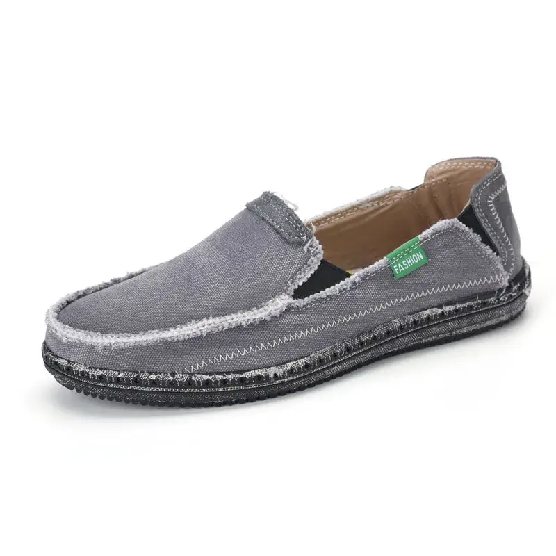 Men's Denim Canvas Shoes Lightwight Breathable Shoes Fashion Casual Slip On Soft Flat