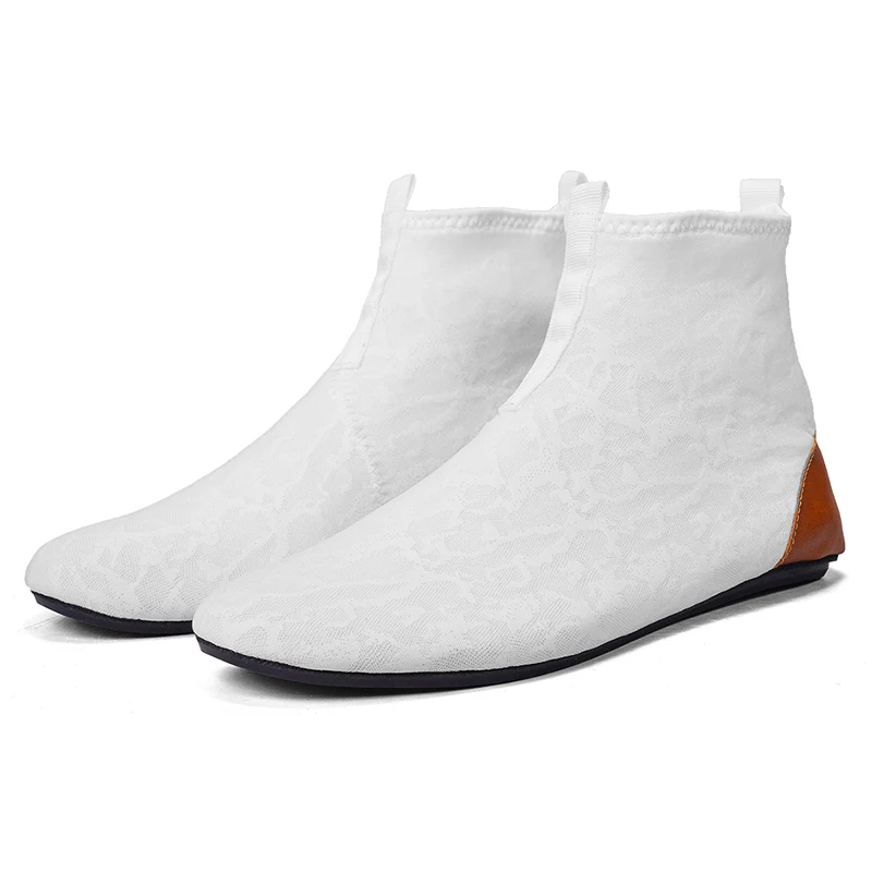 Men's Breathable Mesh High Top Casual Canvas Shoes