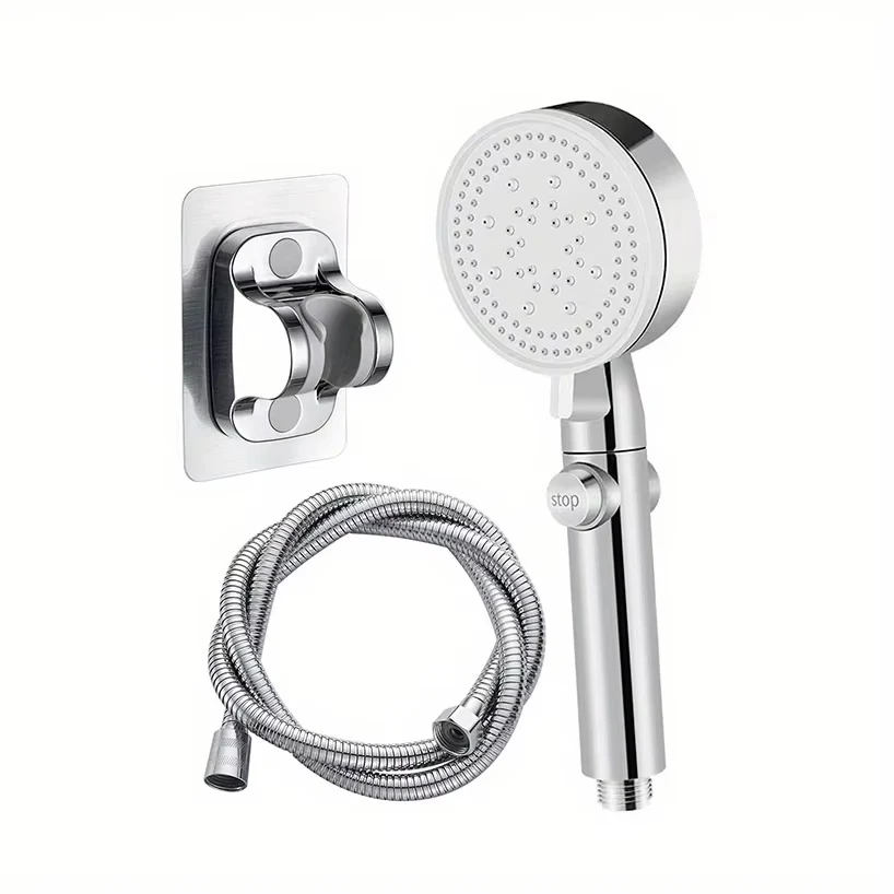 3-Piece Silver Bathroom Shower Head ...