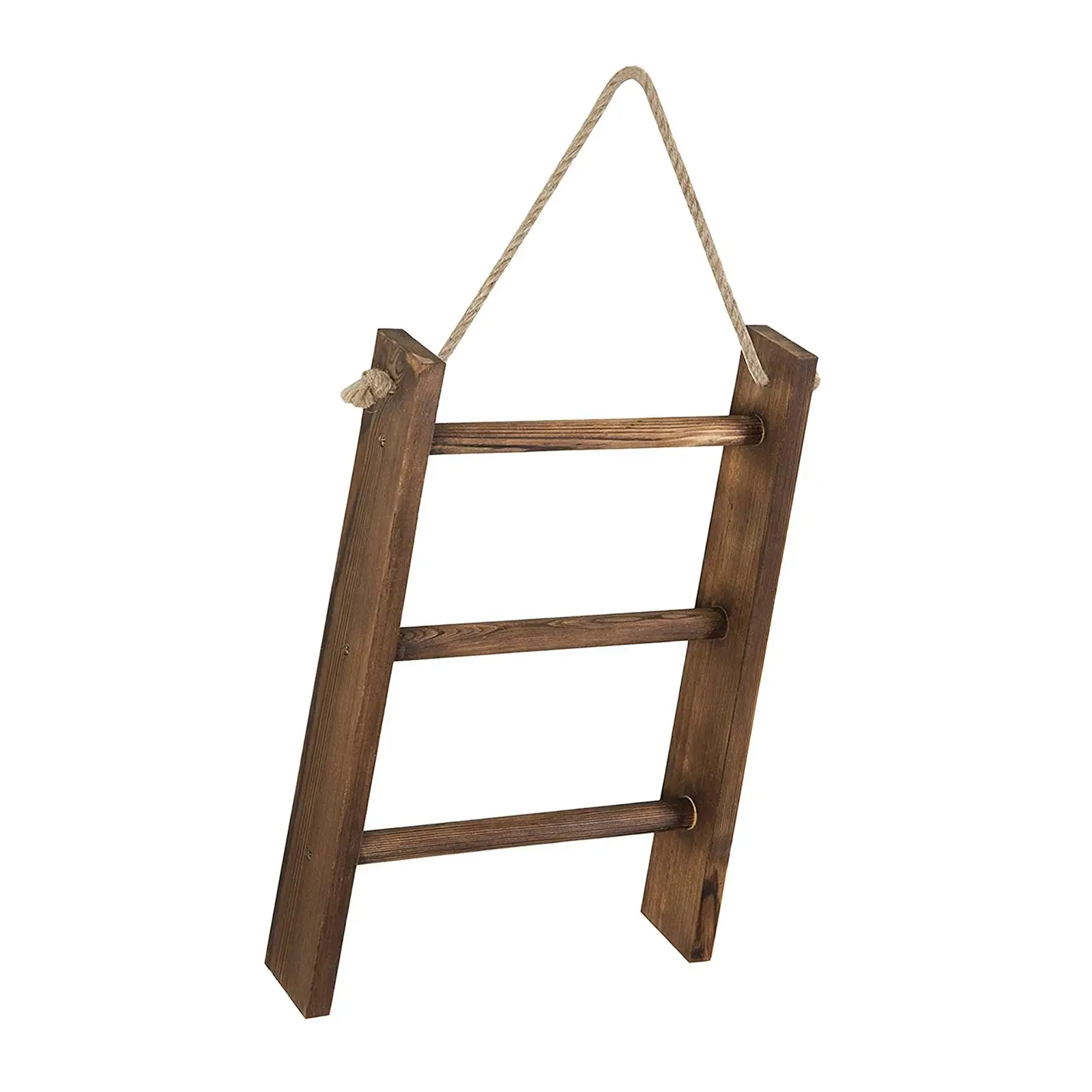 Wood Towel Rack Display Hanger Wall Mounted Rustic...