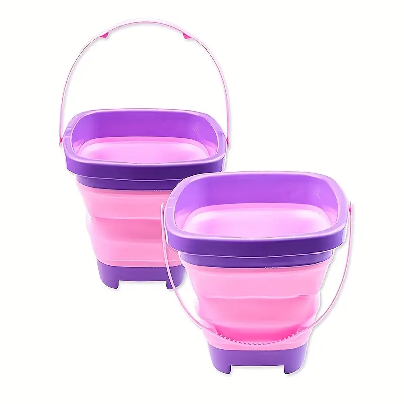 Collapsible Bucket Portable for Beach & Camping Du...