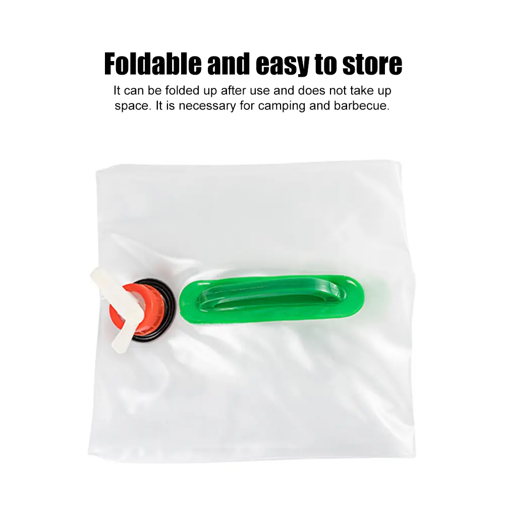 Portable Folding Water Bag Large Capacity Water Container Plastic Kettle Bucket For Camping And Outdoor Supplies