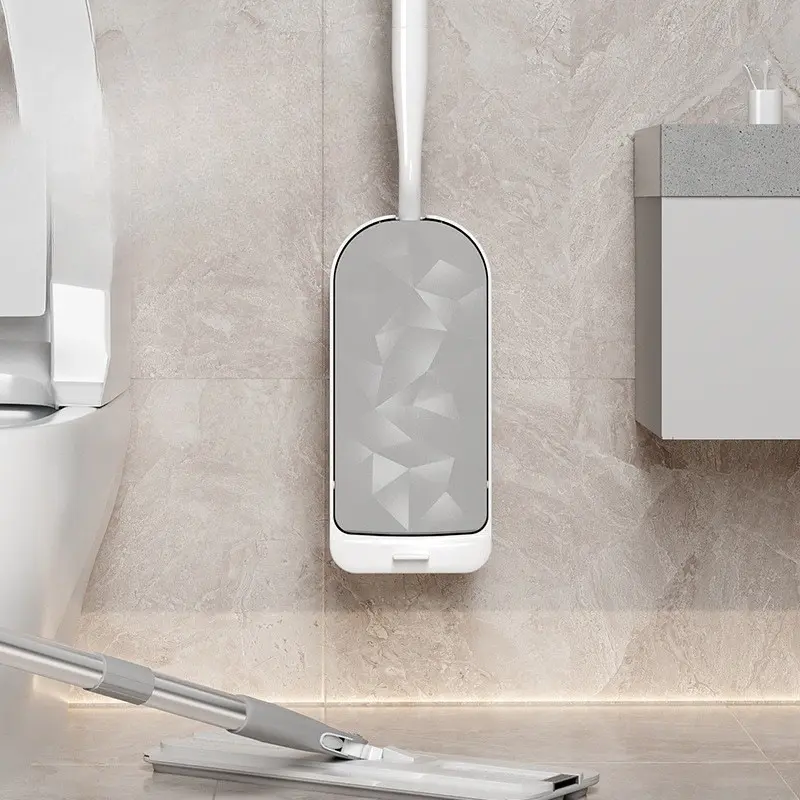 Wall Mounted and Standing Toilet Brush Set Powerful Cleaning No Dirty Hands