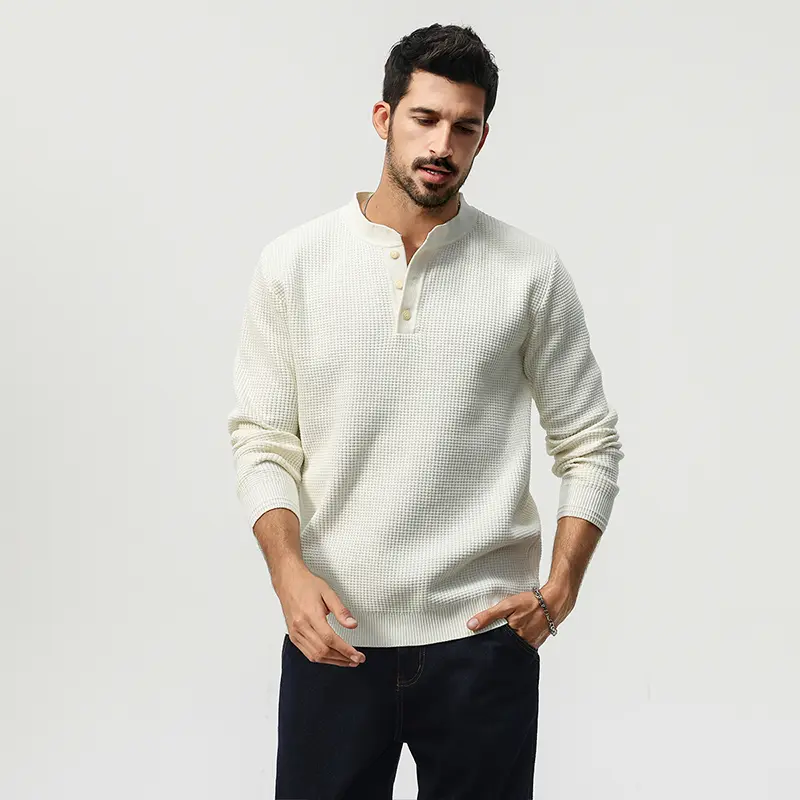 Men Knitted Long Sleeve Causal Sweater Vintage Style Baggy Pullover